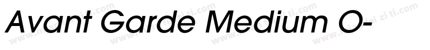 Avant Garde Medium O字体转换
